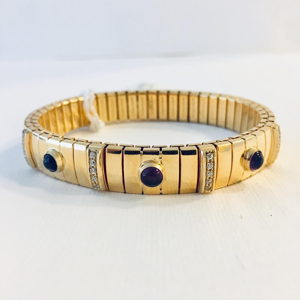 Amethyst Nomination Extension Golden Bracelet